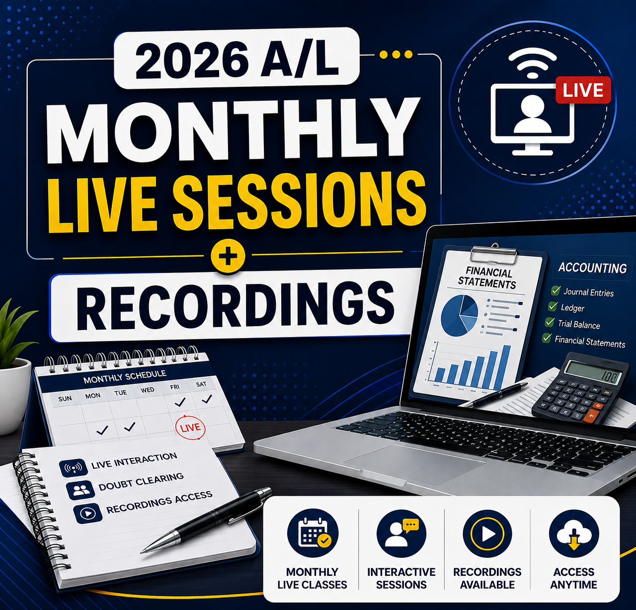 2026 A/L ENROLL FOR MONTHLY LIVE SESSIONS + RECORDINGS